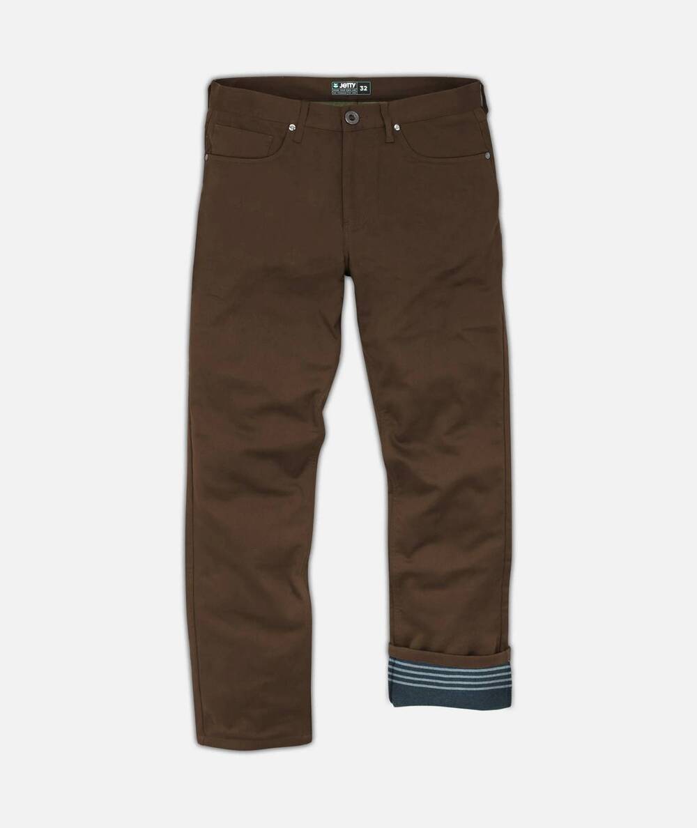 NEW JETTY men's the mariner lined pants in brown